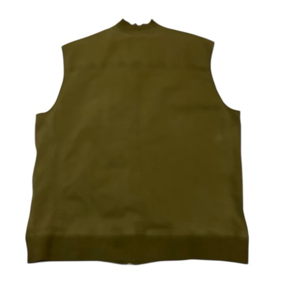 Lucky Brand Vest Women M Army Green Canvas Zip Up Tech Utility Gorpcore Outdoor - Picture 2 of 7